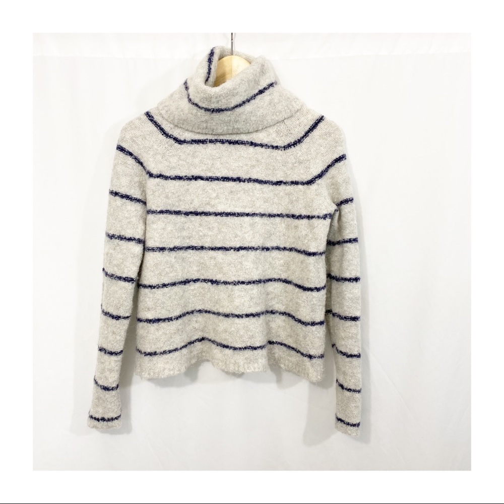 Madewell Roundtrip Wool Alpaca Boucle Knit Turtleneck Pullover Sweater